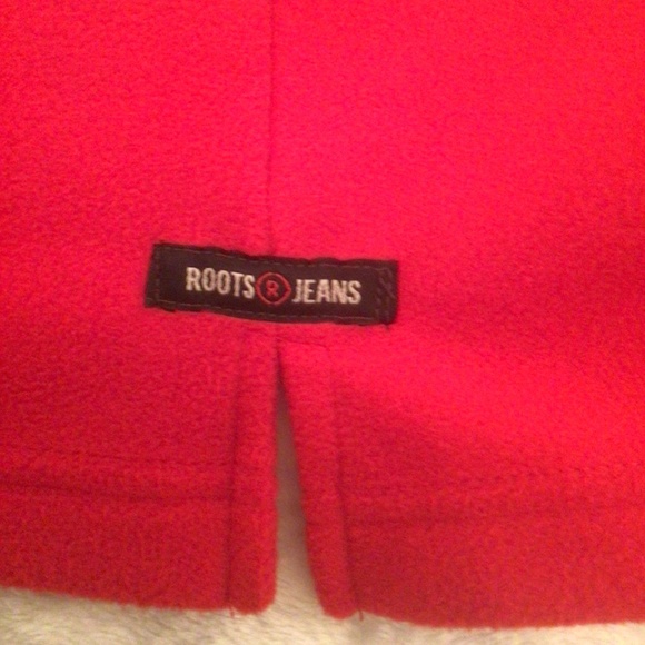 ROOTS Women’sred polar fleece jacket,size XL - Picture 5 of 8